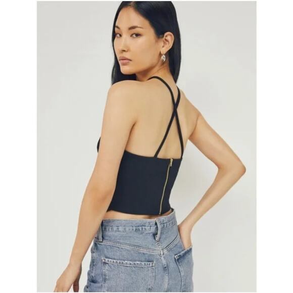 Eri + Ali Black Swingy Halter Top Anthropologie Size Small - Picture 7 of 7